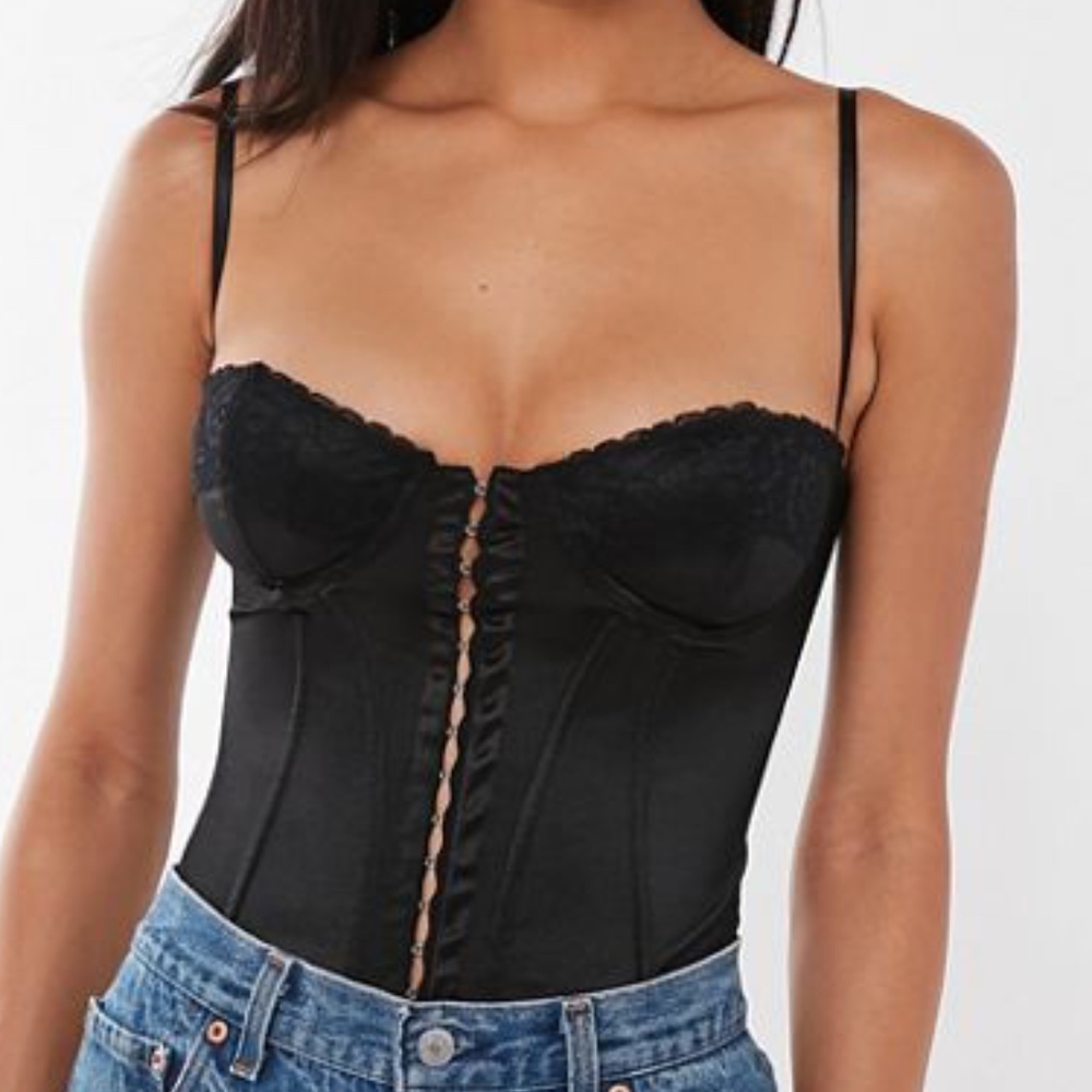 Out From Under Lucy Lace Trim Corset Top